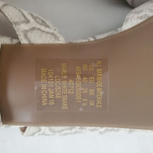 Jaclyn Smith Women's Marlo White Snake Print Slingback Flat Sandals Size 8M NWOT - Picture 11 of 13